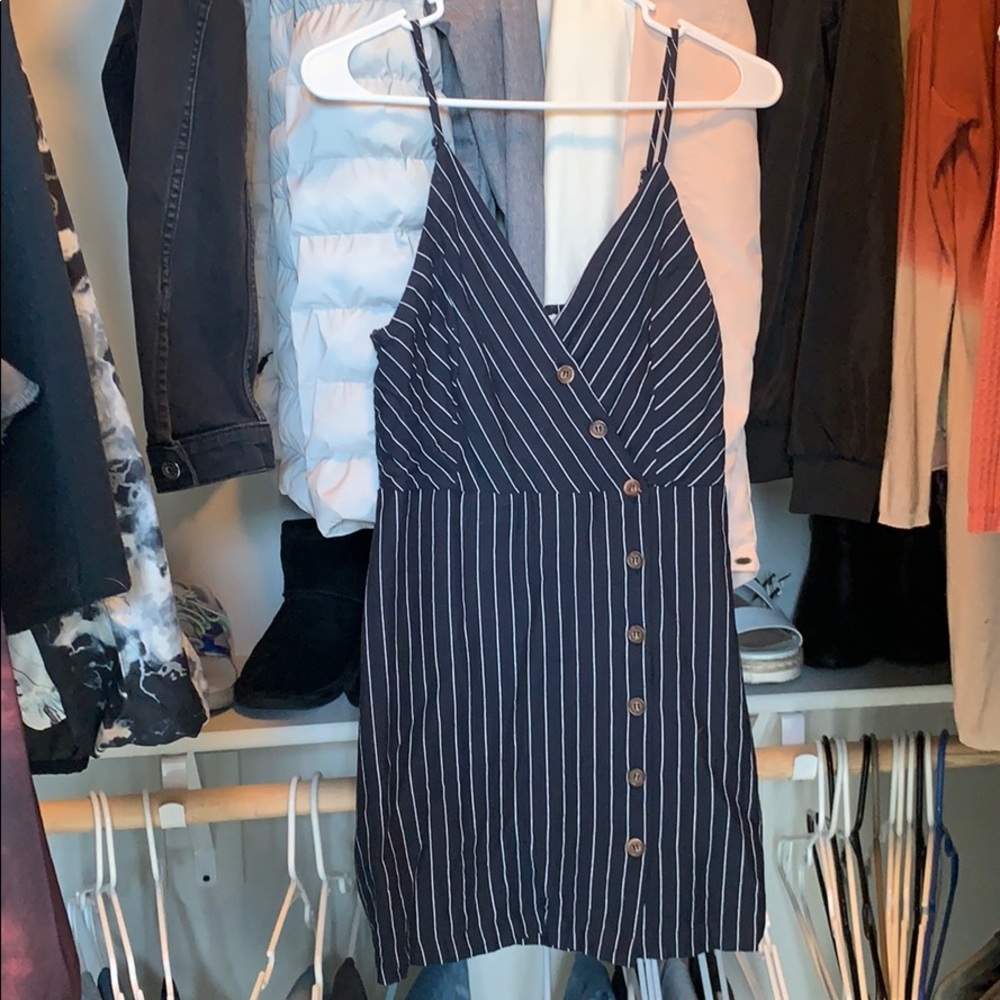 Navy & white stripe dress